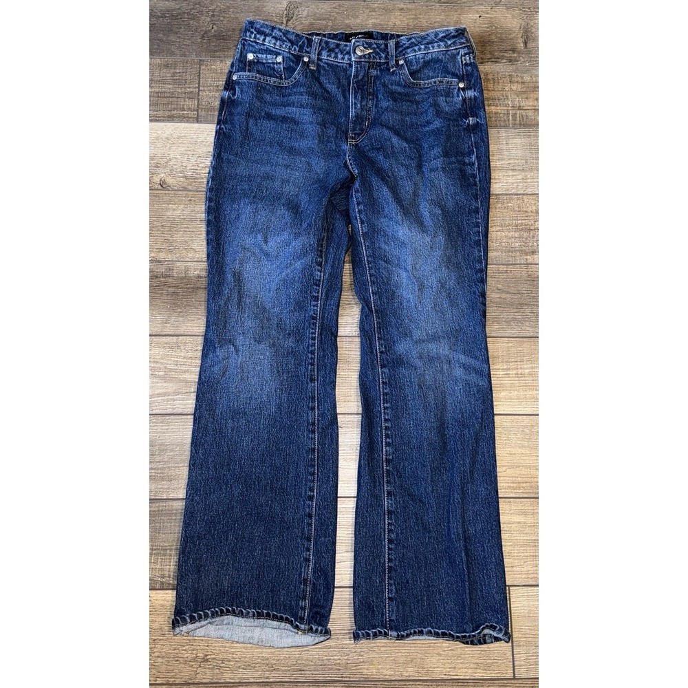 Free Assembly Mid Rise Bootcut Jeans Dark Wash Denim Size 8